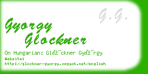gyorgy glockner business card